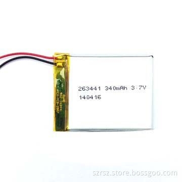 Lithium Polymer Battery Pack with 3.7V/340mAh Capacity